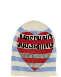 Moschino - Wool Cap With Logo - Lyst