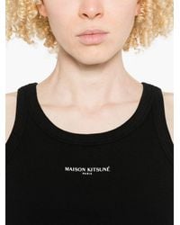 Maison Kitsuné - Logo Cotton Tank Top - Lyst