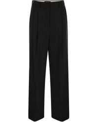 Weekend by Maxmara - Baiocco Wool Blend Tailored Trousers - Lyst