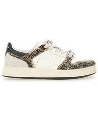 Premiata - Low-Top Sneaker With Spotted Animal Print And Textured Sole - Lyst