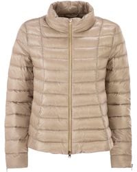 Herno - Ultra-Light Satin Down Jacket With Flared Back - Lyst