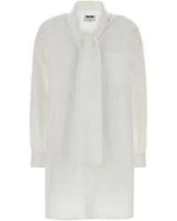 Moschino - Stretch Poplin Shirt Dress - Lyst