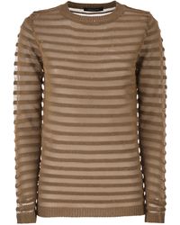 Fabiana Filippi - Pullover mit U-Boot-Ausschnitt aus Baumwolle, Leinen und Pailletten - Lyst