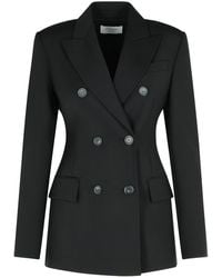 Sportmax - 'Adamo' Black Virgin Woll Blazer - Lyst