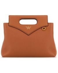 MCM - Pebbled Leather Magnetic Tote Bag - Lyst