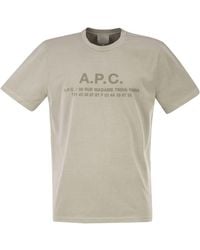 A.P.C. - T-shirt Van Biologisch Katoen Met Logoprint - Lyst