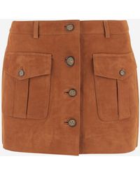 THE GARMENT - Der Kleidungsmini -Wildlederrock mit Taschen - Lyst