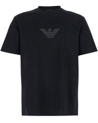 Emporio Armani - Logo Cotton T Shirt - Lyst
