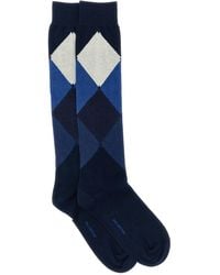 Ballantyne - Diamond-shaped Socks Blue - Lyst