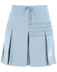 Thom Browne - Knitted 4-bar Pleated Skirt - Lyst