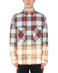 Marcelo Burlon - Check Print Shirt With Gradient Transition - Lyst