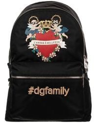 Dolce & Gabbana - Rucksack Vulcano Aus Nylon Mit Designer-Patch - Lyst