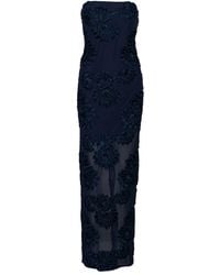 ROTATE BIRGER CHRISTENSEN - Maxi-Jurk Met Bloemenmesh - Lyst