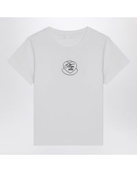 Moncler - Cotton T Shirt With Embroidered Heart - Lyst