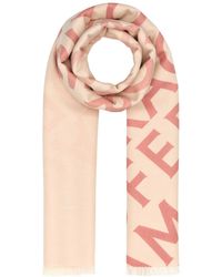Ferragamo - Salvatore Embroidered Wool Blend Reversible Scarf - Lyst
