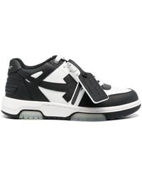 Off-White c/o Virgil Abloh - Schwarz-Weiße Leder-Sneakers Mit Signature-Design - Lyst