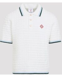 CASABLANCA - Boucle Short-Sleeve Knitted Polo - Lyst