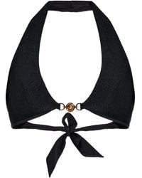 Versace - La Medusa Triangle Bikini Top - Lyst