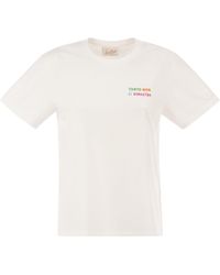 MC2 Saint Barth - Cotton T Shirt With Embroidered Front Detail - Lyst