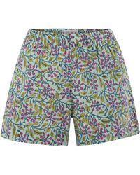 Mc2 Saint Barth - Meave Shorts de algodón con patrón floral - Lyst