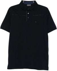 Emporio Armani - Logo Cotton Polo Shirt - Lyst