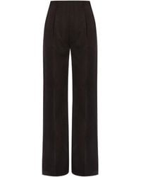 Alberta Ferretti - High-Waisted Wool Trousers - Lyst
