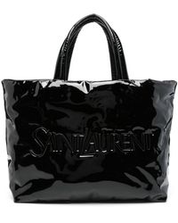 Saint Laurent - Sac Cabas À Logo Embossé - Lyst