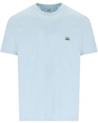 C.P. Company - Jersey 30/1 starlight blue t-shirt - Lyst