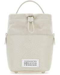 ショルダーバッグ・ポシェット MAISON MARGIELA Chalk Leather And Fabric 5Ac Bucket Bag Maison margiela 