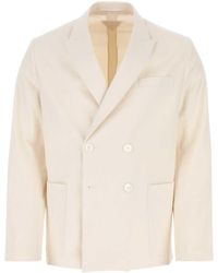 Prada - Ivory Cotton Blazer - Lyst