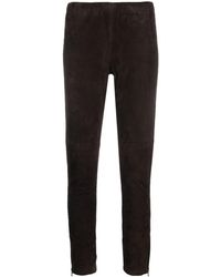 P.A.R.O.S.H. - Monet Slim-Fit Suede Trousers - Lyst