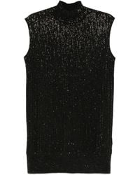 Emporio Armani - Abito Smanicato Con Paillettes - Lyst