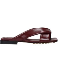 Bottega Veneta - Slippers And Clogs Riva Leather/Barolo - Lyst