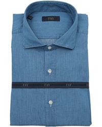 Fay - French Neck Washed - Lyst