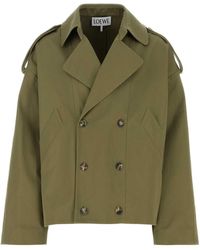 Loewe - Cotton Trench Coat - Lyst
