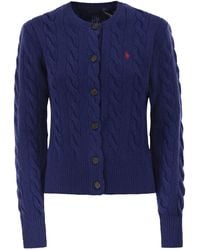 Polo Ralph Lauren - Kabelgebreid Vest Van Wol En Kasjmier - Lyst