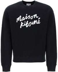 Maison Kitsuné - Crewneck Sweatshirt mit Logo - Lyst