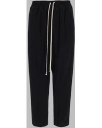 Rick Owens - Cropped Trousers Drawstring Astaires Viscose - Lyst