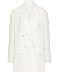 Max Mara - Double-Breasted Gabardine Blazer - Lyst