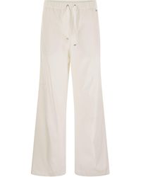 Herno - Resort Cotton Trousers With Drawstring - Lyst