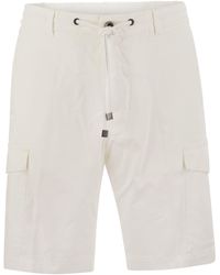 Peserico - Ligero de algodón lyocell lyocell lienzo jogger bermudas pantalones cortos - Lyst