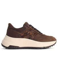 Hogan - 'hi Fi' Bruine Suède Sneakers - Lyst