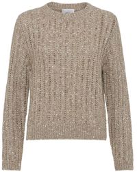 Brunello Cucinelli - Wool Crewneck Jumper - Lyst