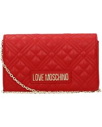 Love Moschino - Me encanta Moschino Mujers Clutch Rojo Poliuretano - Lyst