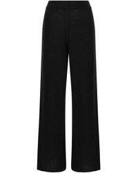 Fabiana Filippi - Cotton And Linen Trousers With Micro Sequins - Lyst