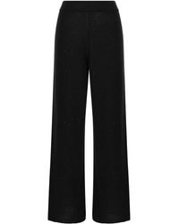 Fabiana Filippi - Cotton And Linen Trousers With Micro Sequins - Lyst