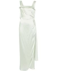 Maison Margiela - Gedrapeerde Satijnen Maxi-Jurk - Lyst