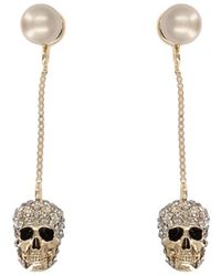 McQueen - Alexander Mc Queen "Skull" Dangle Earrings - Lyst