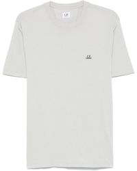 C.P. Company - T-Shirt Met Geborduurd Logo - Lyst