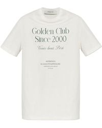 Golden Goose - Katoenen T-Shirt Met Logoprint - Lyst